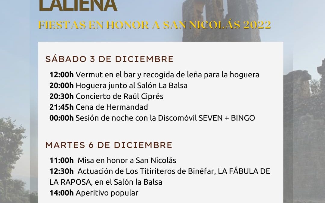 Fiestas en honor a San Nicolás – Alberuela de Laliena